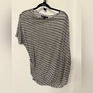 Elizabeth and James gray striped top